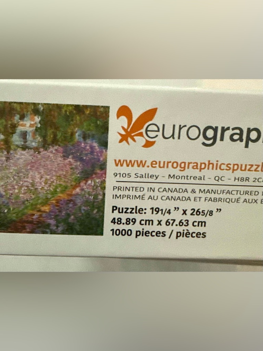 Eurographics Monet's Garden 1000 Piece Puzzle Fine Art Collection - Picture 7 of 7